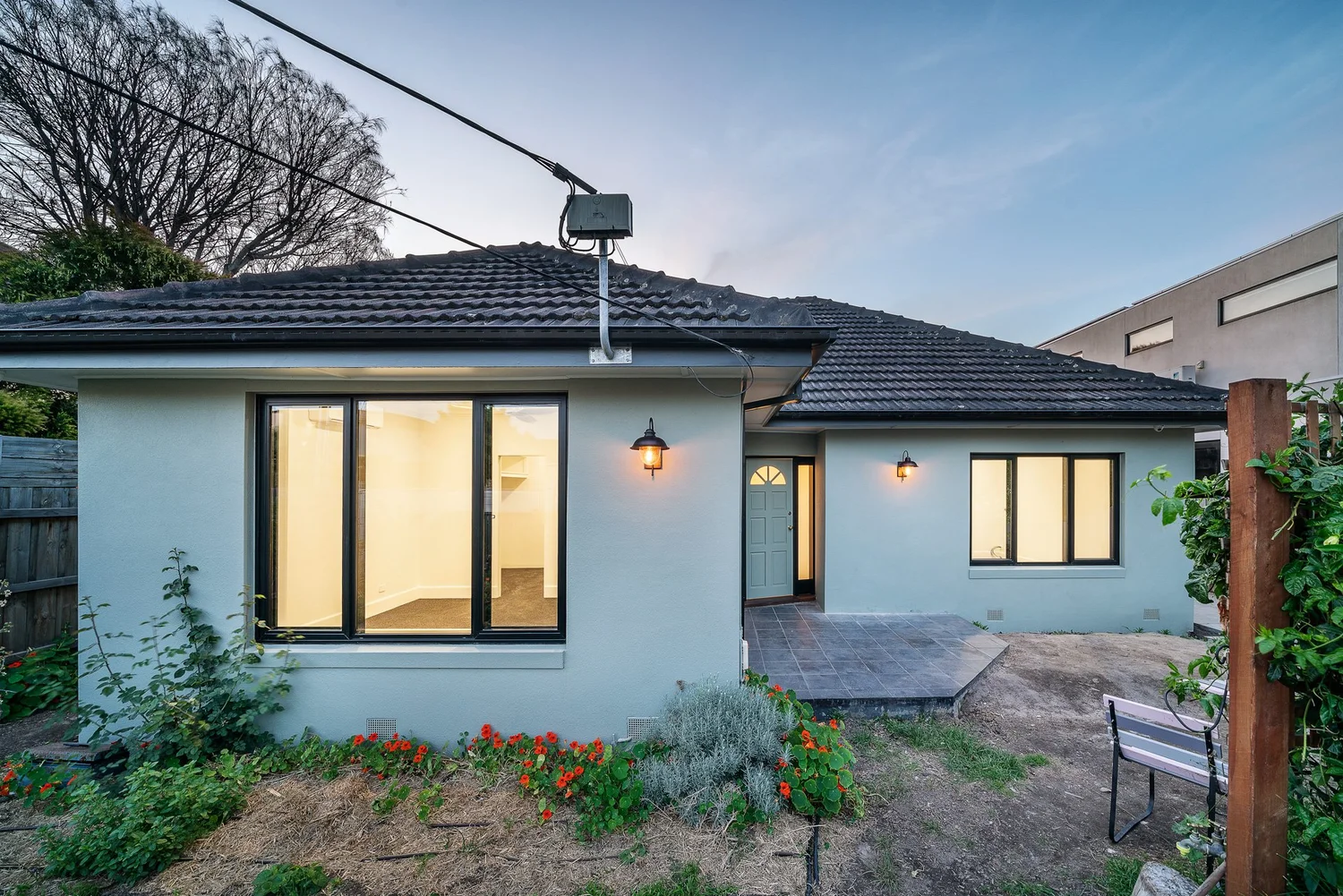 Front facade of an energy-efficient Bentleigh East home after renovation