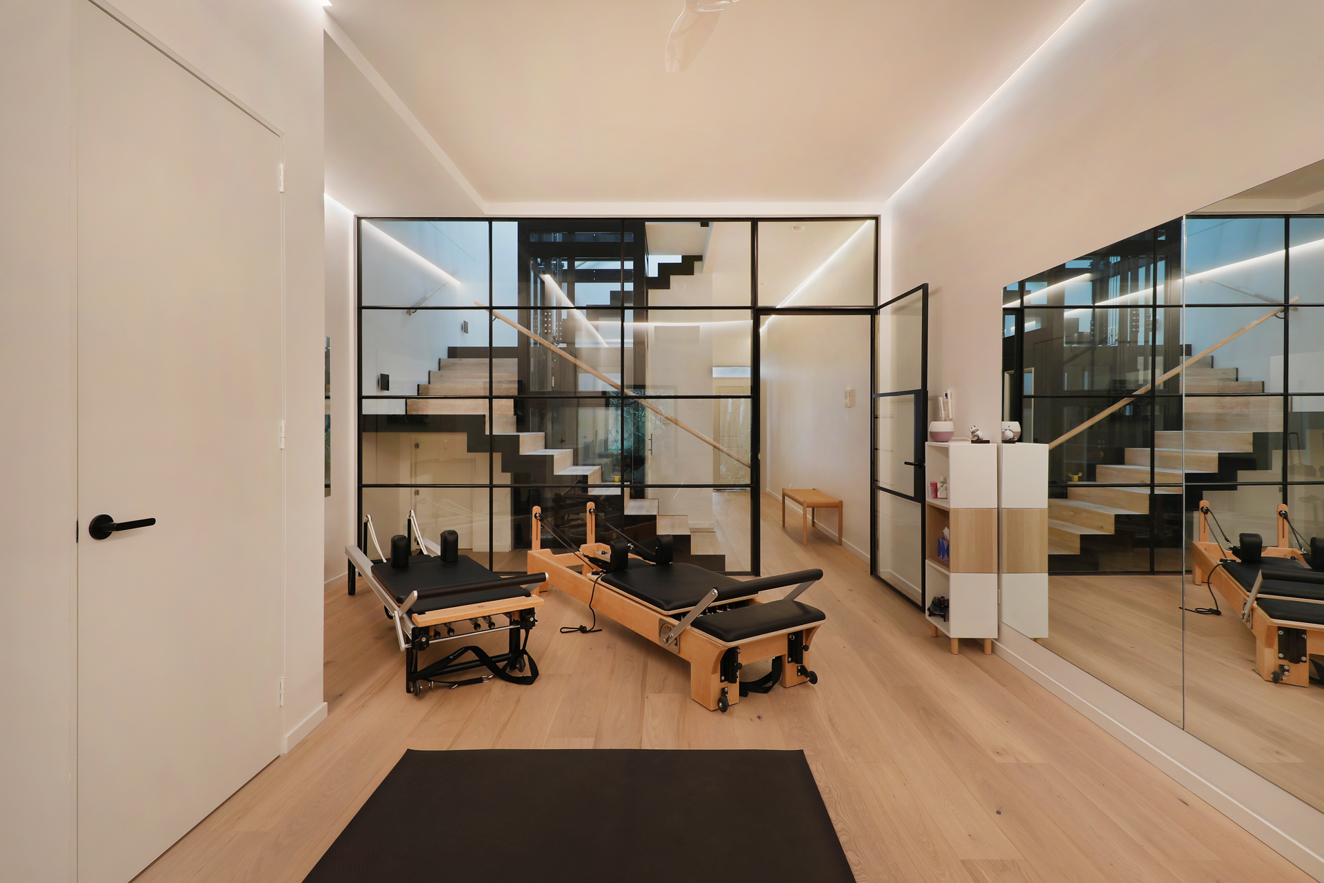 Commercial pilates studio with full-height glazing in Fitzroy