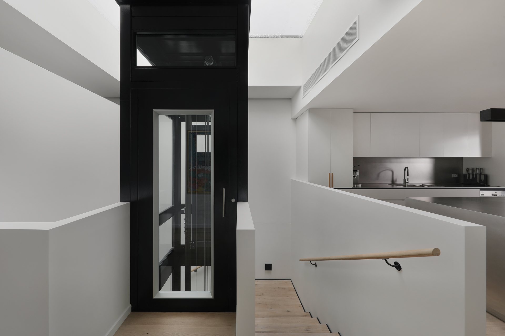 Restored timber staircase inside a heritage Fitzroy terrace renovation